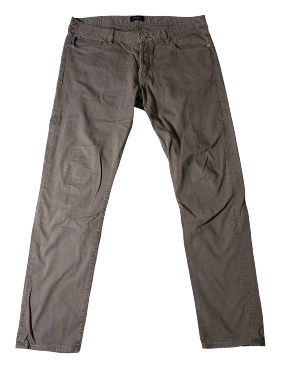 Paul Smith Jeans Men’s Gray Cotton Button Fly Straight Leg Pants 36R